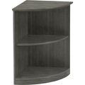 Safco Safco® Medina Series Quarter-Round Corner 2 Shelf Bookcase Gray Steel MVBQ2LGS